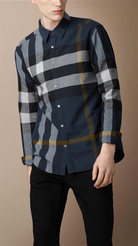 burberry flannel navy|Burberry t shirts for men's.